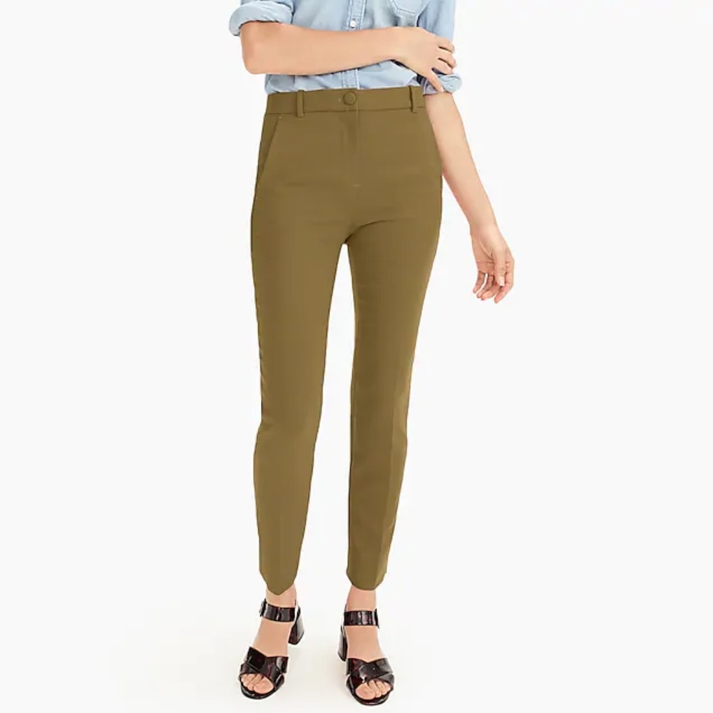 J. Crew Olive Skinny High-Rise Pants